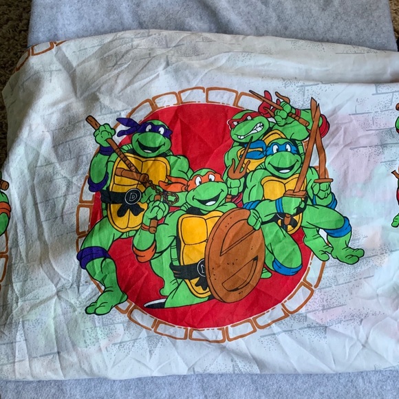Other - 1990 Teenage Mutant Ninja Turtle Flat Sheet/Case